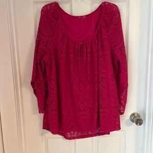 Tacera plus lace blouse